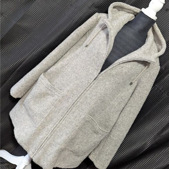WEATHERPROOF! ASH & DOVE GRAY MARLED, WOOL BLEND HOODIE COAT, JACKET! SZ 2X - Picture 1 of 11